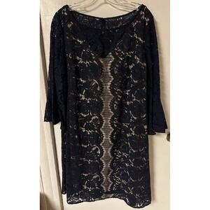 Lane Bryant Black Lace Dress with Tan Lining‎ NWT $99.95 Women's Size 16
